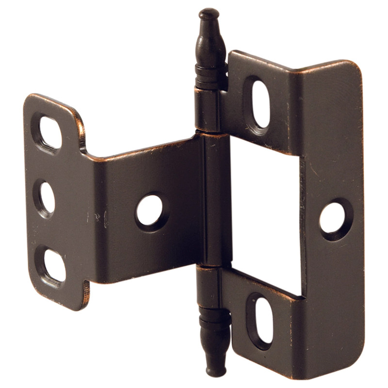 Non-Mortise Full Wrap Hinge with Minaret Finial in Copper Bronze Finish
